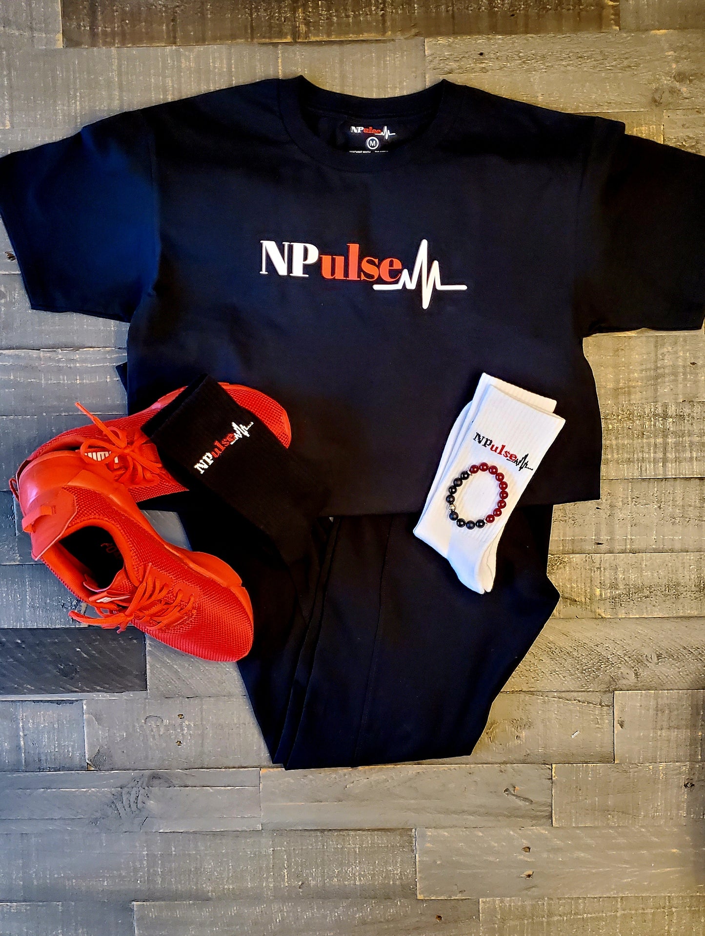 NPulse Logo T-Shirt Black/Red/White