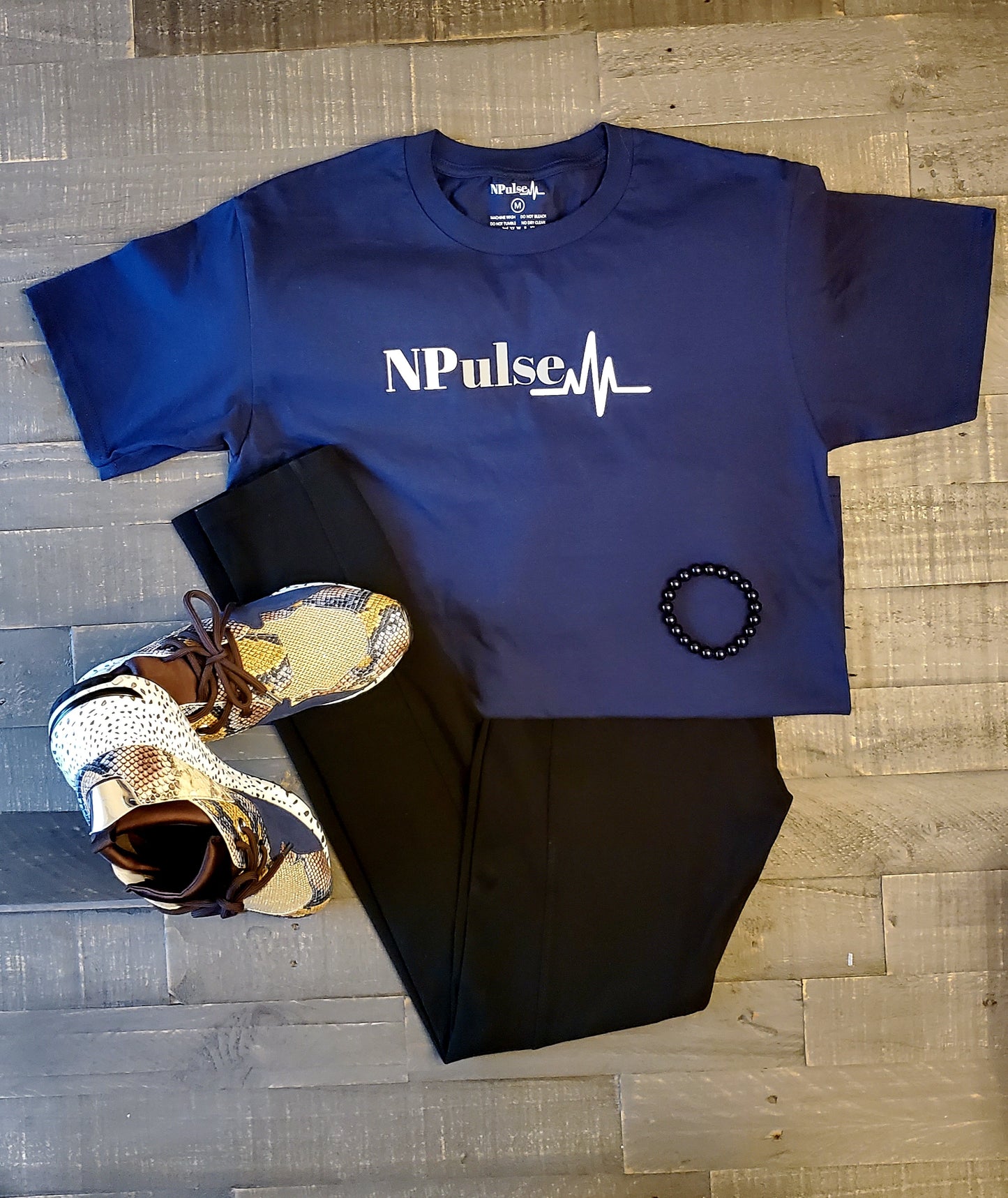 NPulse Logo T-Shirt Navy Blue/White/Gray